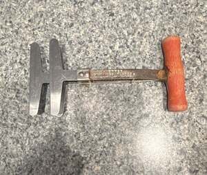 Foley Spring Loaded Chopper Stainless Blades Red Wood Handle